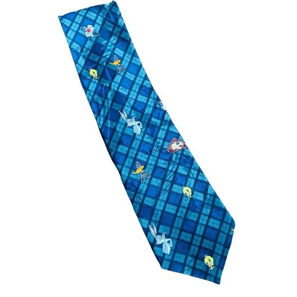 Vintage Looney Tunes Mania Necktie Bugs Bunny Tweety Silvester Taz Duffy - Picture 4 of 12